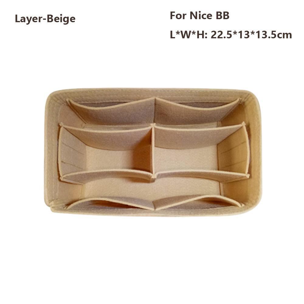 Фетровый органайзер-вставка для сумки, хранение, организация, подкладка для сумки, поддержка, портативная внутренняя сумка для LV Nice Nano/Mini/BB/Vanity