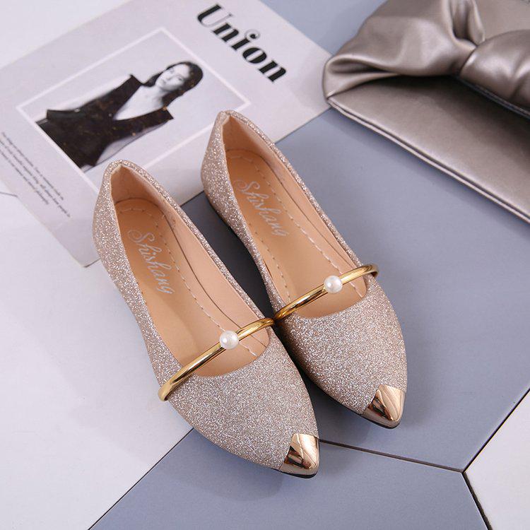 2025 Summer Korean Version of The New Women's Shoes Pointed Flat Shoes Shallow Mouth Single Shoes