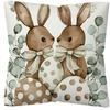 Пасхальная милая наволочка с рисунком кролика Праздничное украшение для спальни и гостиной Полиэстеровая наволочка Нордический домашний декор Наволочка