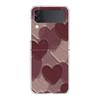 love flower Art Phone Case For Samsung Galaxy Z Flip 3 4 5 Hard Folding Clear PC Bumper For Samsung Z Flip3 Transparent Cover