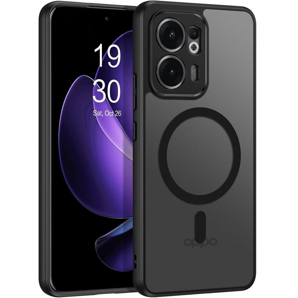 Case for Oppo Reno 13F / Oppo Reno 13FS, for MagSafe, ERBORD Matt Case, black