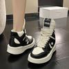 Европейские высокие туфли женские бархатные 2025 осень-зима на платформе маленькие белые папины туфли универсальные спортивные туфли для сноуборда повседневные