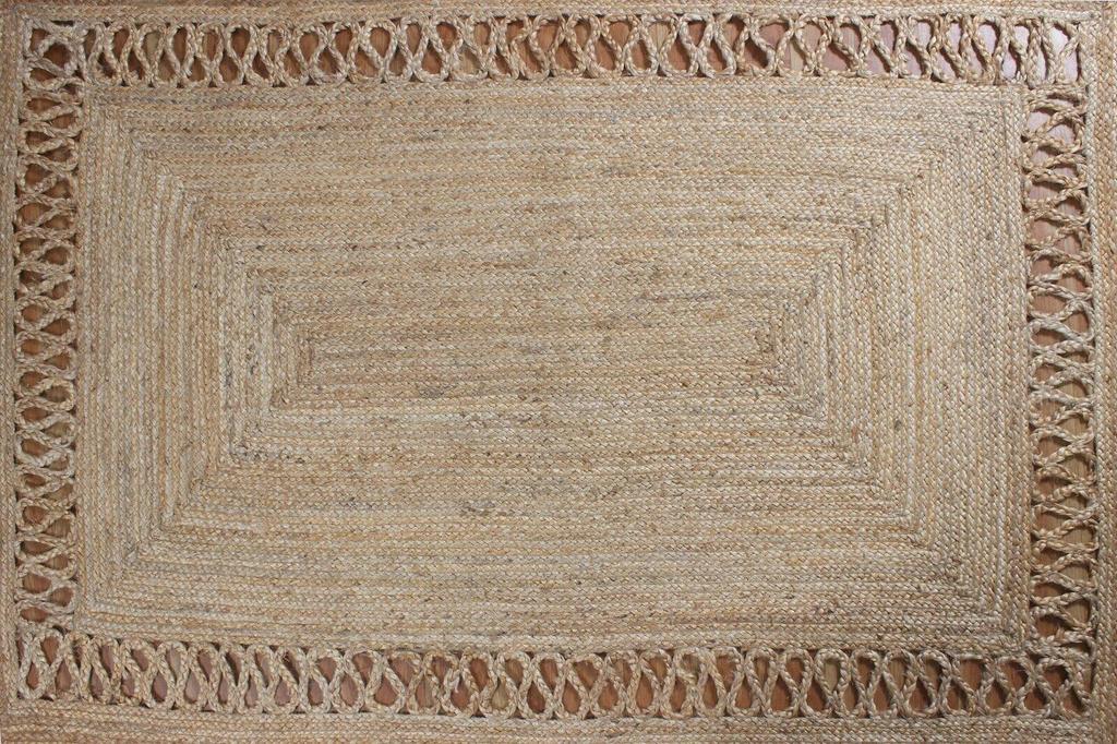 Jute Rectangle Rug Handmade Natural Rug for Any Space Look Rustik Decor For Any Space Area