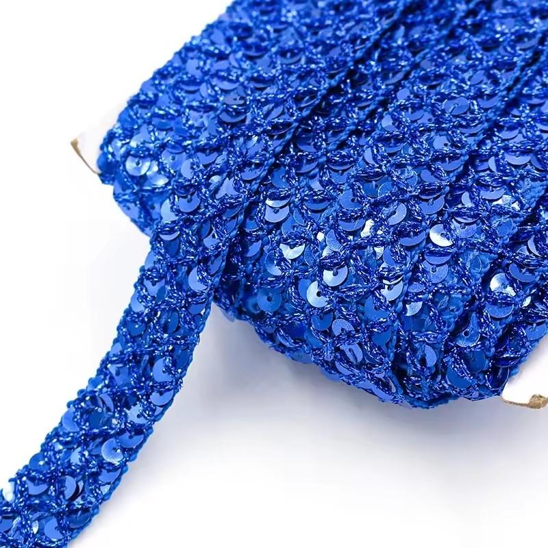 2/5/10M Sequin Lace Braided Band Decoration Ribbon for Clothes Not Elastic Trim Cosplay Dance Dress Wedding Sewing Accessories