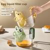 Чашка для взбивания яиц с ручкой и фильтрующей пластиной Пластиковая мерная чашка для приготовления и выпечки Кухонные принадлежности для яичной жидкости Очистка фруктов Слив риса