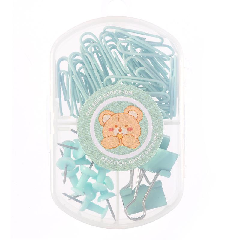 Набор для офисного переплета 3 в 1: цветная скрепка, кнопка и гвоздь I-Nail