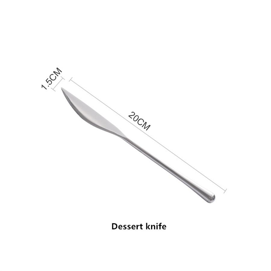 Зеркальная посуда из нержавеющей стали 304, Набор ножей, вилок и ложек в западном стиле, Домашние впечатляющие артефакты, Простой дизайн