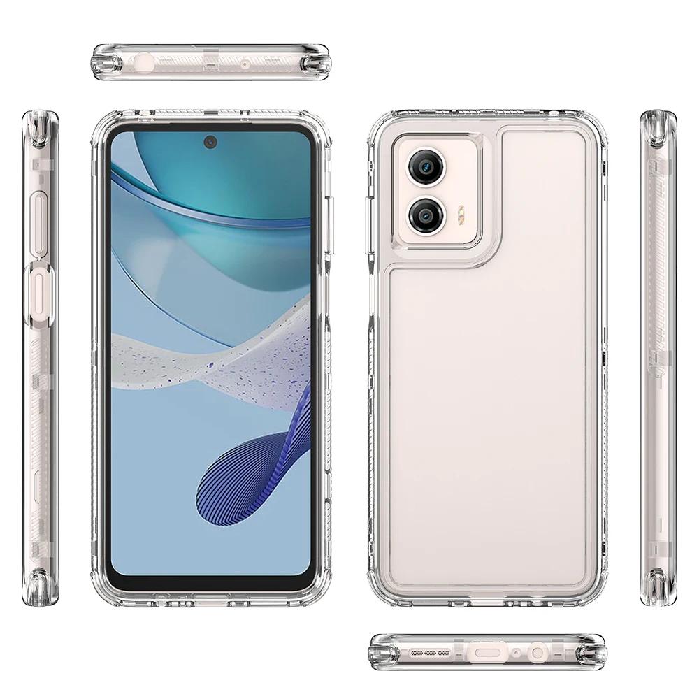 Прозрачный противоударный чехол для Moto G85 G84 Edge 40 Neo E13 E30 E40 G04 G13 G14 G23 G24 Power G34 G52 G53 G54 Защитный бампер