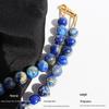 Ожерелье из бусин натурального лазурита класса А: Винтажный китайский стиль чонсам цепочка на ключицу для женщин