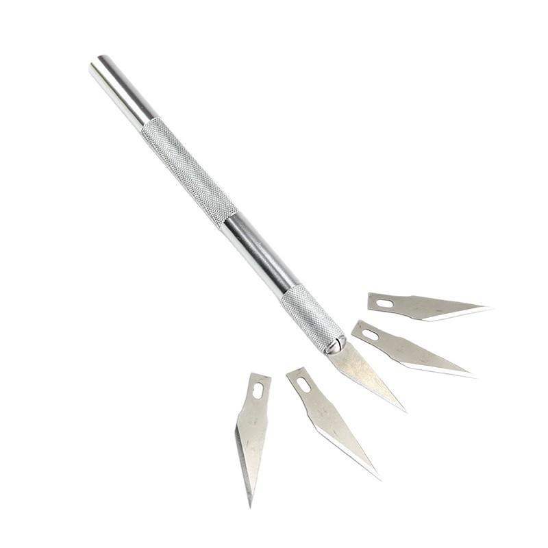 6 шт. Нож для творчества, резьбы по дереву, ручного дневника, резки бумаги, Инструмент, Аксессуары, Алюминиевый сплав, Ручной нож для резьбы, Модель
