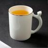 Кофейная кружка из костяного фарфора с золотым ободком, 200-400 мл, чайная чашка с ручкой, белая, 1 шт., для эспрессо, горячего какао, капучино, латте и холодных напитков, подходит для микроволновой печи