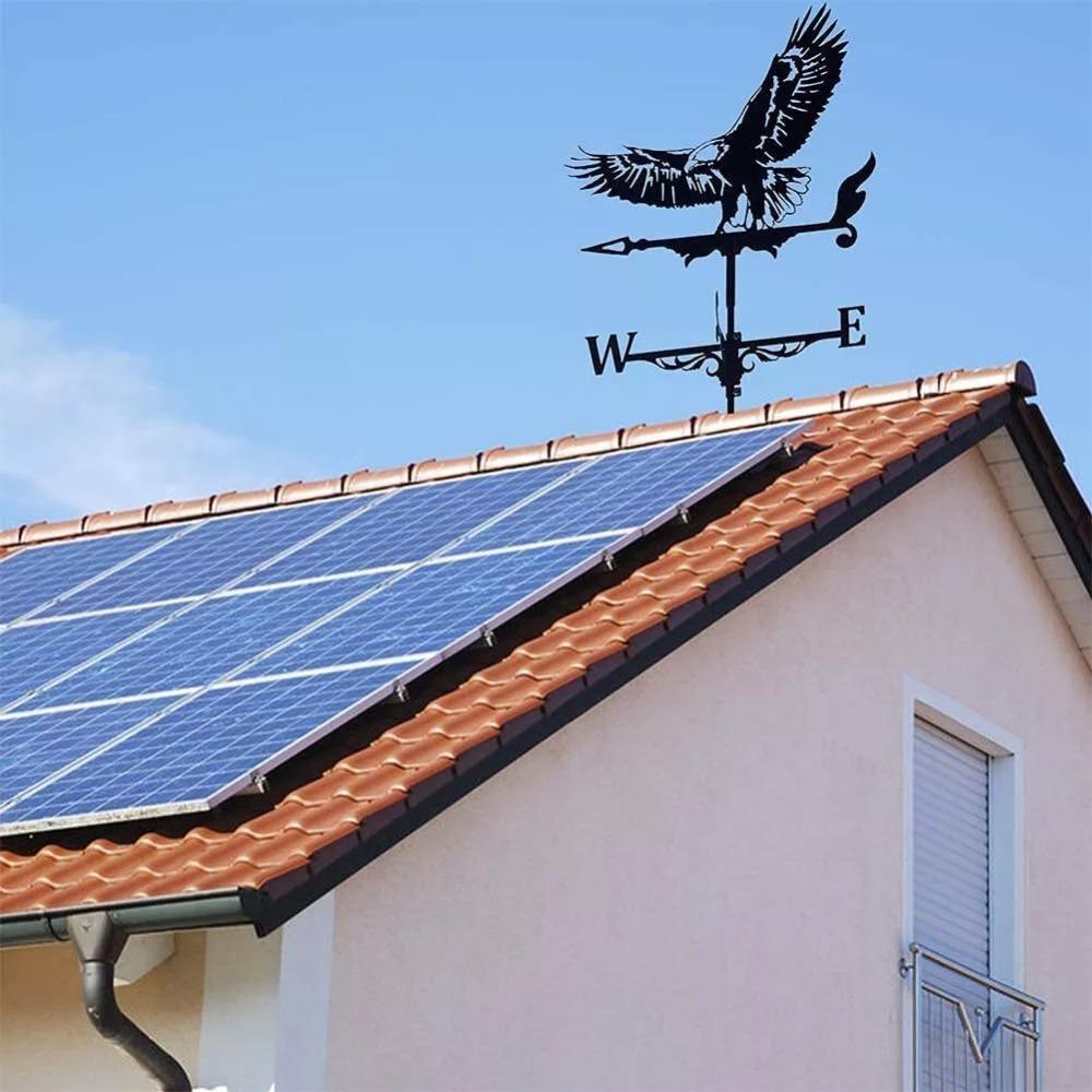 Black Wind Indicator Metal Weathercock Creativity Weather Vane