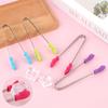 1Pc Silicone Food Tongs Gloves-Shaped Stainless Steel Non-Slip Kitchen Utensil Ice Candy Food Clip Mini Ice Cubestongs
