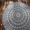 Indian Round Table Cover Bohemia Indian Mandala Table Cloth Fabric Peacock Father Tablecloth Mediterranean Style Kitchen