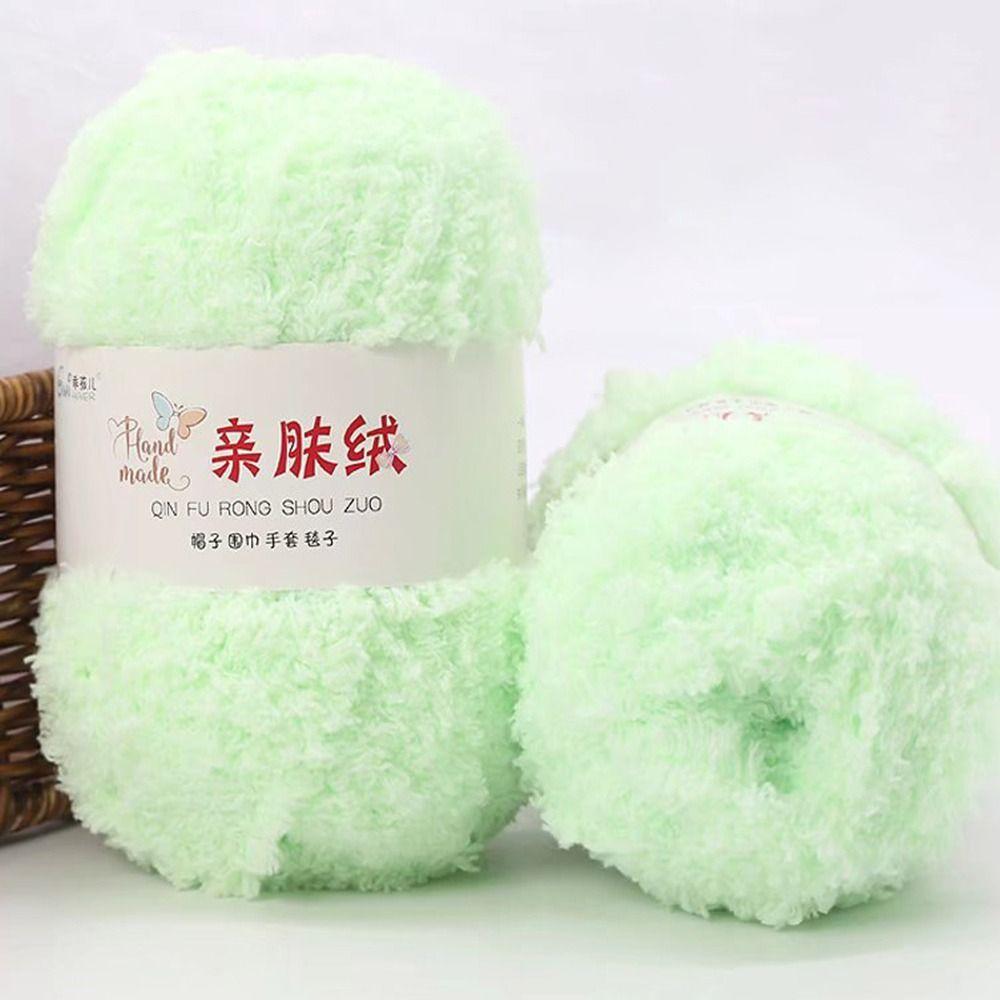 Yarn Crochet Hand Knitting Thick Line Fluffy Wool Yarn Towel Threads Scarf Sweater Coral Velvet