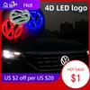 Новые 4D LED для подсветки логотипа Volkswagen, передние и задние наклейки с логотипом, подходят для Tiguan/Passat/Golf/Polo/Jetta/Beetle/CC/MK5/