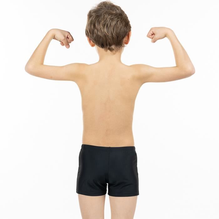 Boxer de bain enfant - Aquarapid - Briken - Noir - 8 ans - Natation - Confortable