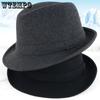 Spring Autumn Winter Woolen Formal Hats Men's Large Size Solid Color Versatile Woolen Hats Windproof Cold-proof Casual Hats