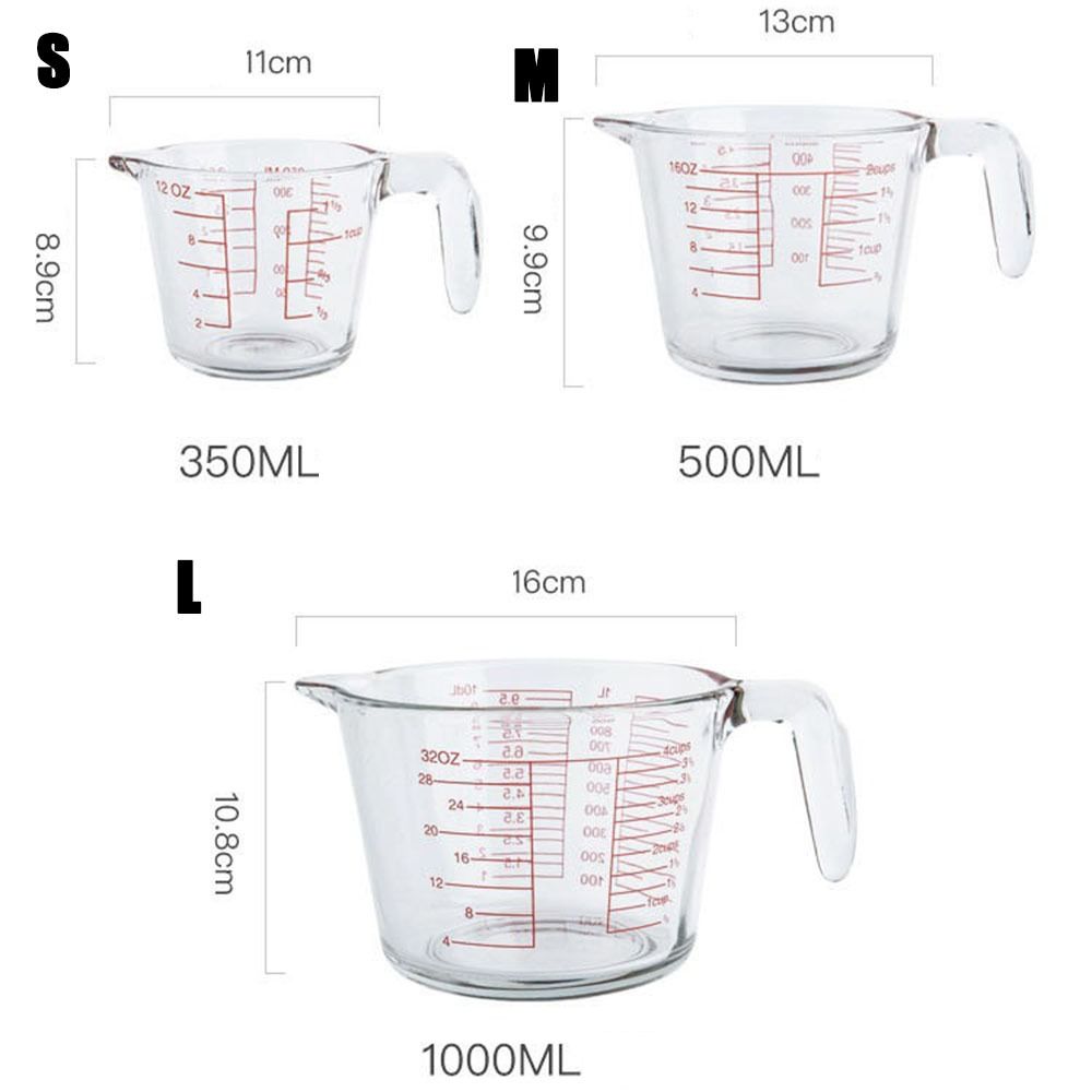Glass Liquid Measuring Cups Oven Safe Milk Cup Measuring Cups with Scale  Kitchen Baking Tools