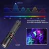UV Flashlight 395nm Black Light USB Rechargeable Zoom Function Waterproof Portable Ultraviolet Torch Light