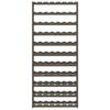 VidaXL Wine Rack for 77 Bottles Grey Solid Pine Wood 373383