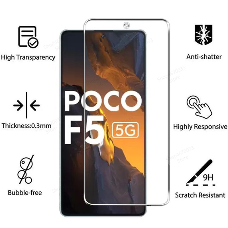 Защитная пленка для экрана для Xiaomi POCO F5 Pro M5S X3 X5 Pro 5G X4 F4 GT X3 NFC F2 Pro X3 GT M5 C40 M4 противоударное закаленное стекло