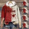 Spring And Autumn Fashion Men's Hoodie Bloody Graphic 3D Print Hoodies Casual Boy Sweatshirt Women's Oversized Top Clothing