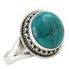 Silver 'Heaven' Turquoise Ring - 14 Mm