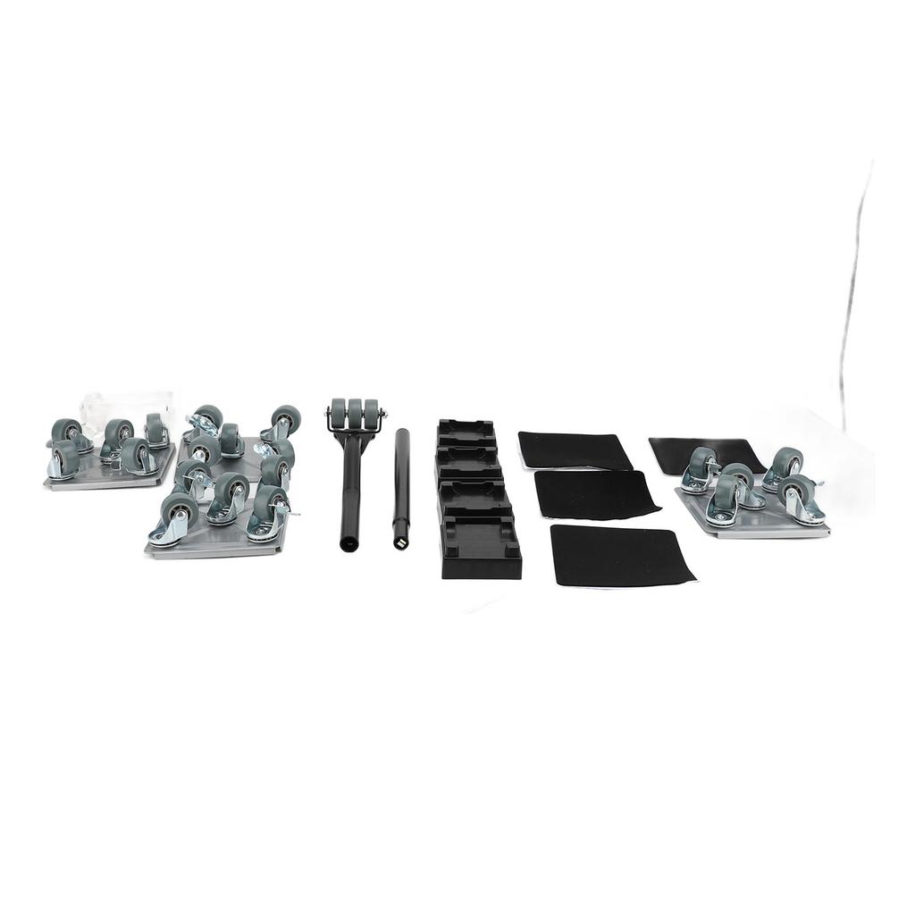 Тележка для мебели большого размера с 5 универсальными колесами, нескользящая, для тяжелых условий эксплуатации, для дома, черная