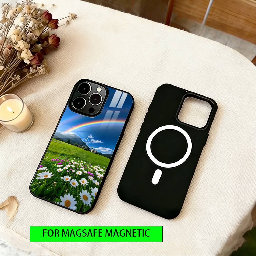 Grassland Phone Case For iPhone17,16,15,14,13,12,11 Plus,Pro Magnetic with Magsafe Wireless Charging