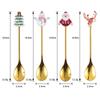 Stainless Steel Spoon Christmas Coffee Spoon Ice Cream Spoon Jam Spoon Dessert Spoon Christmas Gifts Kitchen Accessories