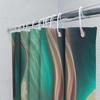 Elegant Green Wave Shower Curtain Bath Decor Modern Waterfall Design For Bathroom 72 X 84 Inch Waterproof Fabric With Hook Rings