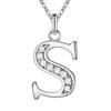 Hip-Hop Diamond Initial Necklace - Stylish 26-Letter Pendant for Men and Women