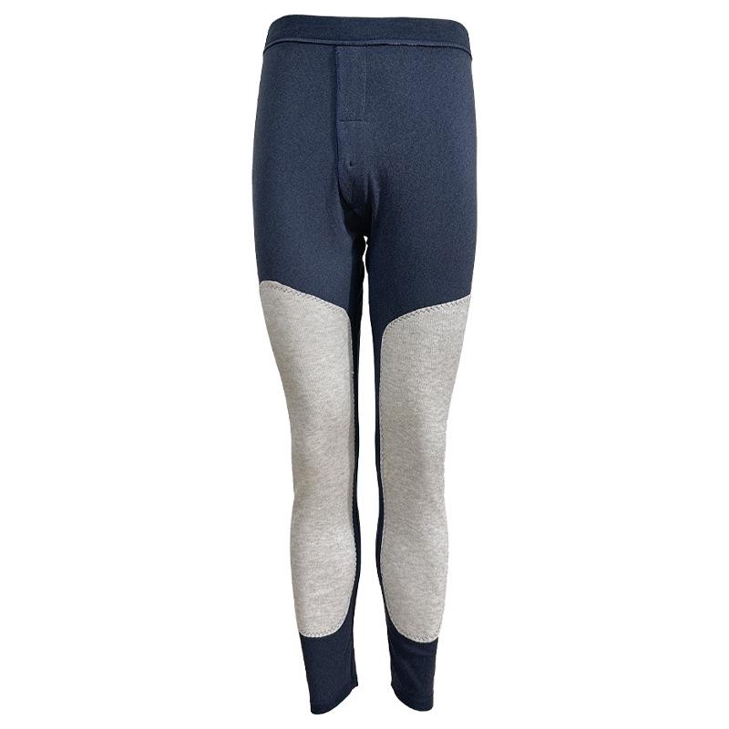 Мужские термолеггинсы из шерсти и шелка с наколенниками, размер плюс, с терморегулирующей талией, осенняя одежда