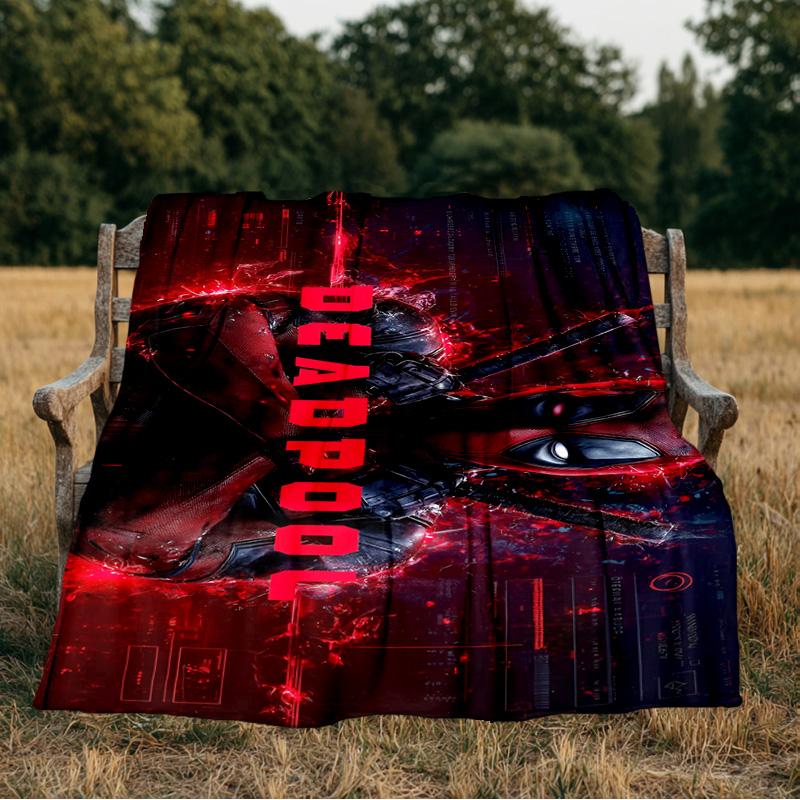 Dead-pool Flannel Blanket, Use for Birthday/Holiday Gift, Soft Blanket for Sofa/Bed/Camping/Office/Tourism Use,All Seasons