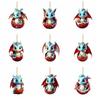 Cartoon Dragon Car Ornament 2D Acrylic Dragon Pendant Xmas Tree Flat Pendant  Christmas