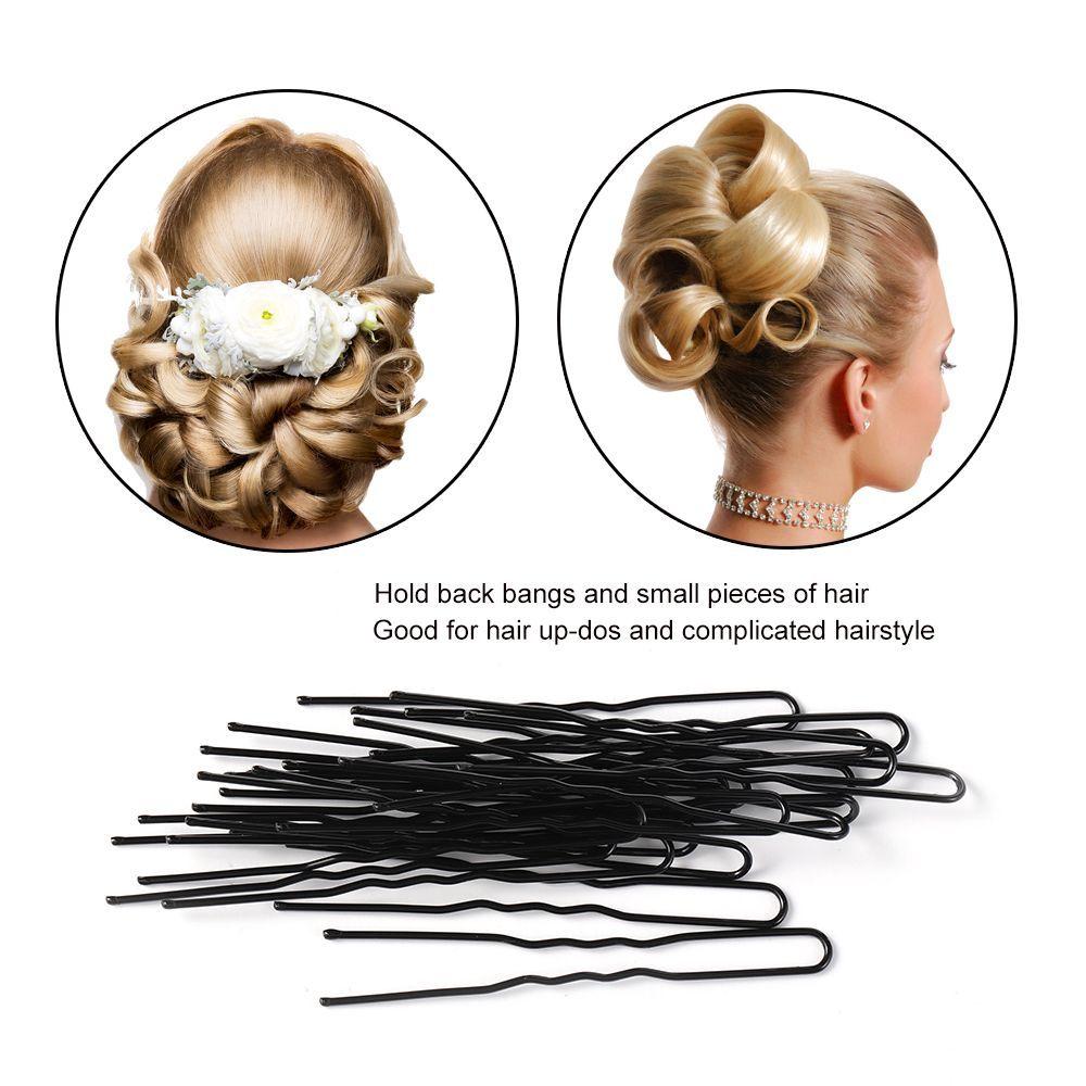 20Pcs Gold Gifts Alloy Barrette Waved Hair Pins U-shaped Hairclips