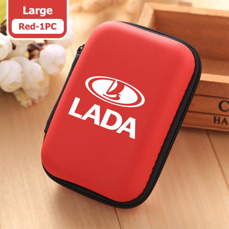Mini Earphone Case Portable Mini Zipper Headphone Bag Storage Box Accessories For Lada Xray Granta Priora Sedan Sport Kalina