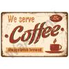 Metal Sign Coffee Tin Sign Posters Wall Decorations Vintage Cafe Retro Club Pub Bar Painting Home Decor Friends Wall Art Plaque