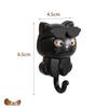 Creative Adhesive Black Cat Hook for Clothes, Hats & Keys