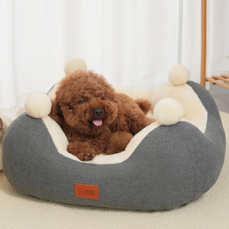 Thicken Pet Cat Bed Soft Plush Pet Sleeping Bed for Cats Small Medium Dogs Removable Pet Sofa Lovely Kitten Nest Cat Accessories