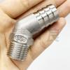 1/8" 1/4" 3/8" 1/2" 3/4" 1" BSPT Male 6 8 10 12 15 20 25 32 mm Hose Barb 45 Degree Elbow Connector 304 Stainless Pipe Fitting