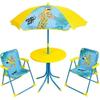 Children's Garden Furniture - FUN HOUSE - MARSUPILAMI - Yellow - 2 Folding Chairs - Parasol