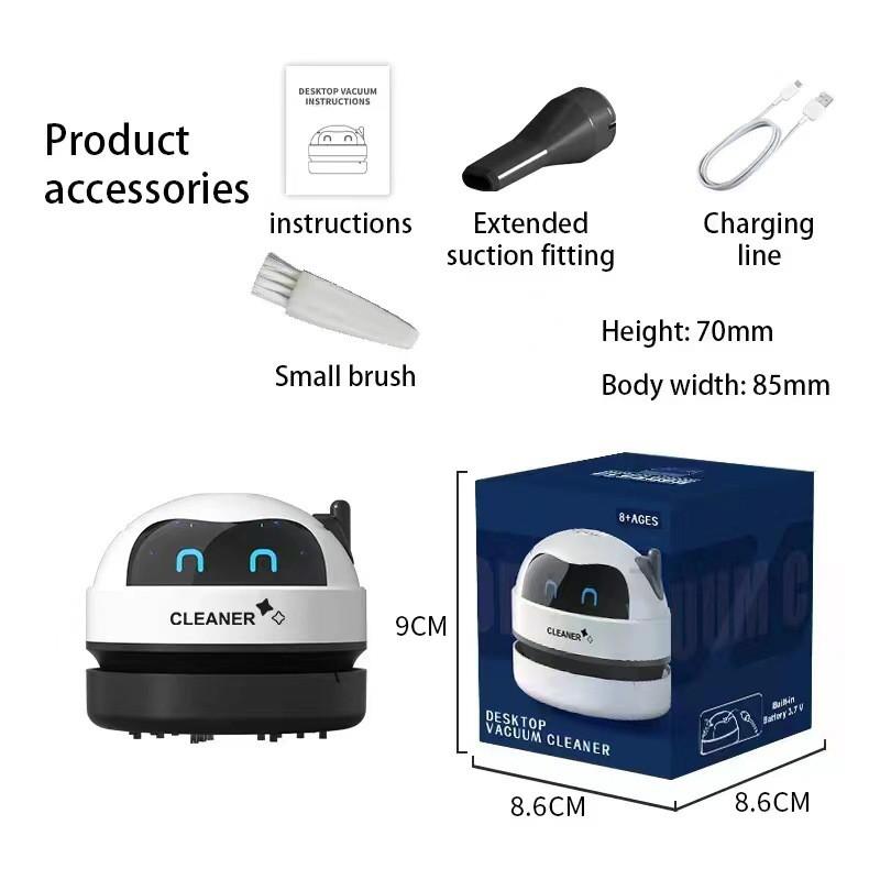 Мини-настольный пылесос для сбора воды, подметальная машина с чистой щеткой для дома, офиса, школы, крошки карандаша
