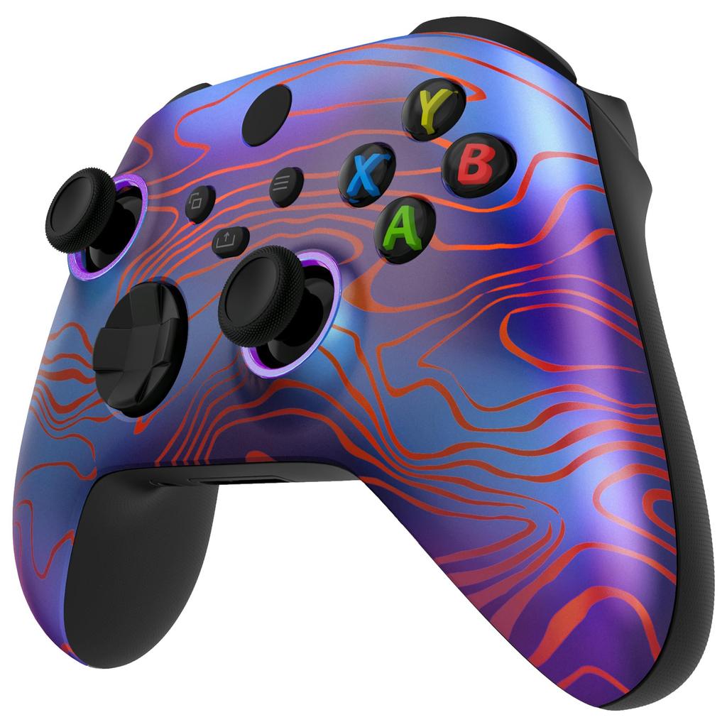 EXtremeRate Сменная лицевая панель с версией ASR, Пользовательская передняя крышка-накладка для Xbox Core и Xbox Series X S Ring, и [Дамаск]