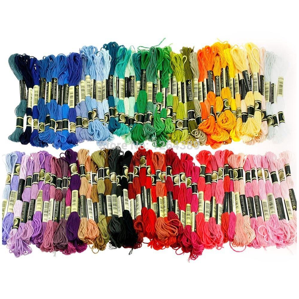 200 разноцветных ниток для вышивания мулине, нитки для вышивания крестиком, рукоделие, хлопок премиум-класса для вышивания крестиком