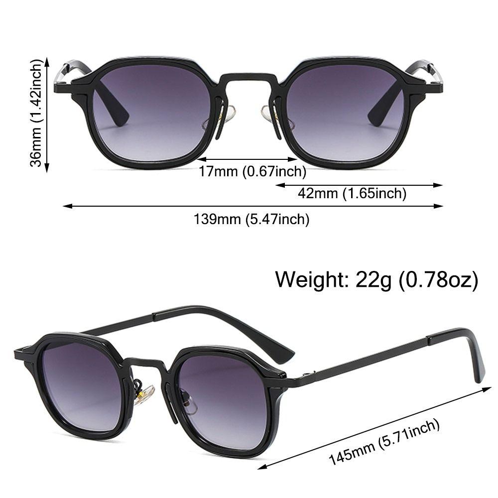 Y2K Punk Shades Metal Frame Driving Sun Glasses Fashion Small Square Sunglasses  for Women & Men