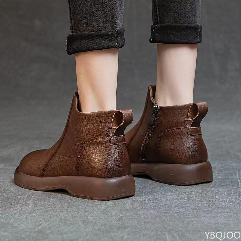 Fashion Woman Short Boots Flat Fashion Chic and Elegant High Quality Autumn Simple Comfortable Versatile Casual Woman Boots