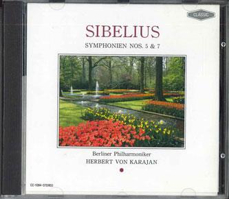 CD ГЕРБЕРТ ФОН КАРАЯН, БЕРЛИНСКИЙ ФИЛАРМОНИЧЕСКИЙ ОРКЕСТР - Симфонии Сибелиуса №№. 5 & 7 CC1094 ECHO INDUSTRY Япония Классический Б/У