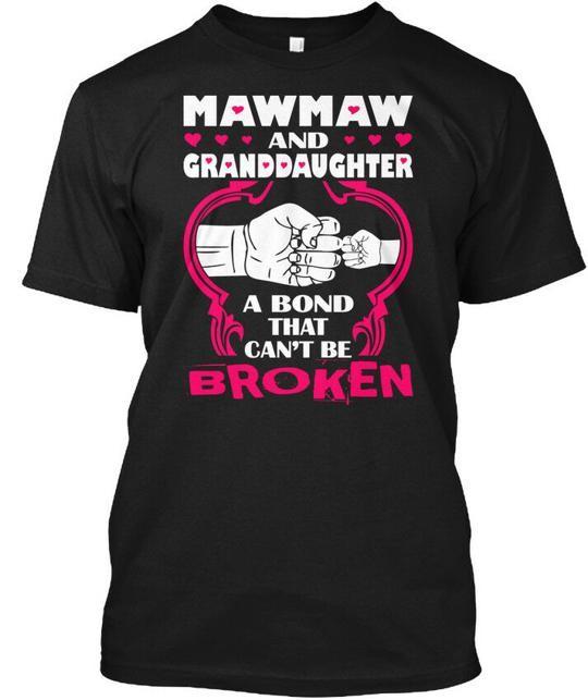 Mawmaw Granddaughter Bond Cant Be Broken T-Shirt Made in the USA Size S to 5XL